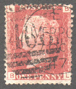 Great Britain Scott 33 Used Plate 123 - BL - Click Image to Close